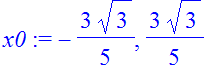 x0 := -3/5*3^(1/2), 3/5*3^(1/2)