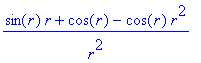 (sin(r)*r+cos(r)-cos(r)*r^2)/(r^2)