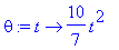 theta := proc (t) options operator, arrow; 10/7*t^2...