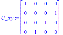 U_try := Matrix(%id = 23012644)