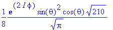 1/8*exp(2*I*phi)*sin(theta)^2*cos(theta)*sqrt(210)/...
