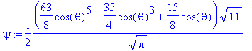 psi := 1/2*(63/8*cos(theta)^5-35/4*cos(theta)^3+15/...