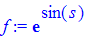 f := exp(sin(s))