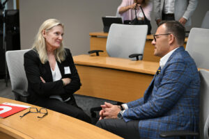 York University President and Vice-Chancellor Rhonda Lenton with Desjardins President and CEO Guy Cormier.