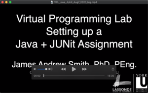 Java Example on VPL with JUnit testing framework