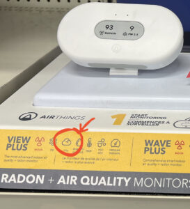 Air Quality monitor at Canadian Tire