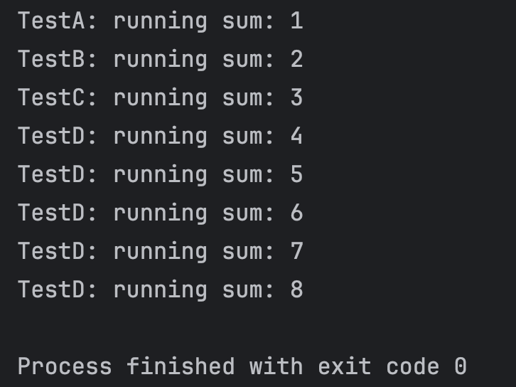 Repeated tests yield different values because the counting variable is static. junit6TestVsRepeated Project
