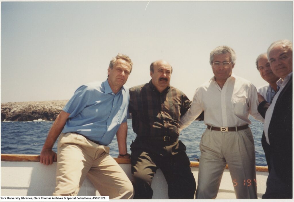 MP John Cannis with L-VP of the Greek Parliament Mr. Panagiotis Sgouridis and R. Minister Aristotelis Pavlidis. Visiting Imia Islets by the island of Kalymnos.