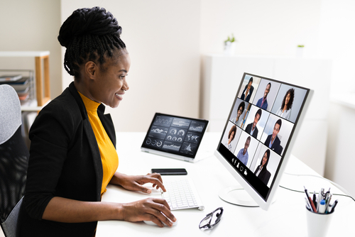 Woman on a laptop