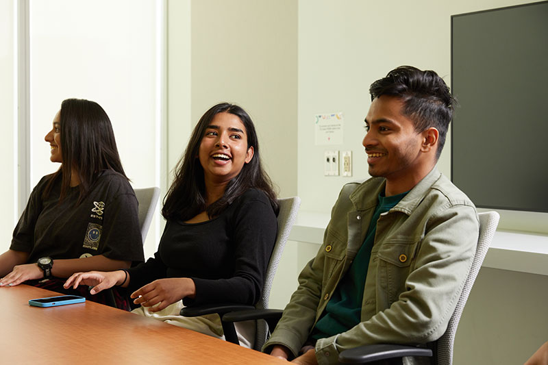 A group of research students.
