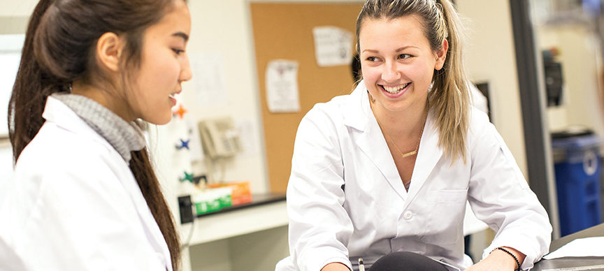 York University students in lab