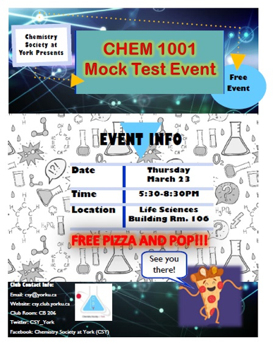 CHEM 1001 Mock Test Event poster