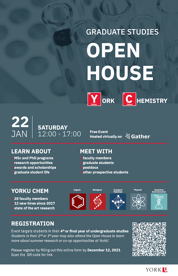 Poster for the open house on January 22 2021 at 12:00 to 17:00