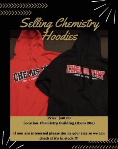 a picture of two hoodies with chemistry written across the middle