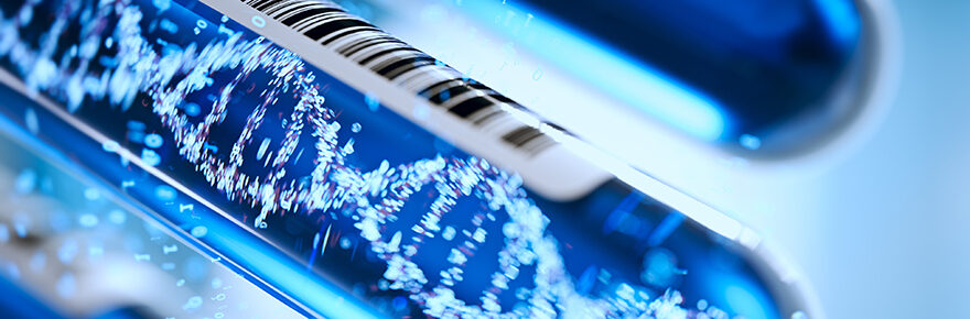 Picture of DNA formation in a test tube