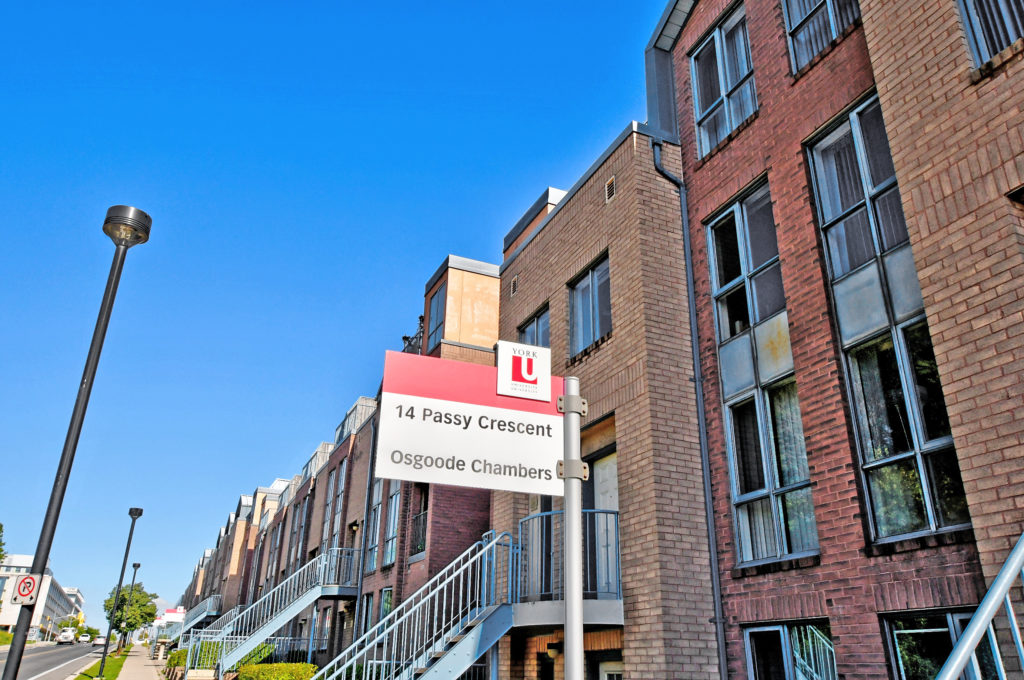 York University housing street sign.