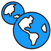 Two Globes Icon