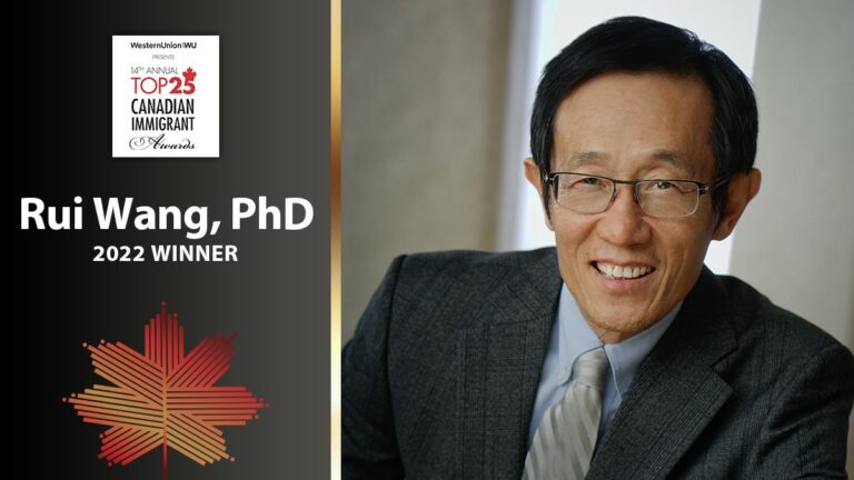 Top Canadian Immigrant: Rui Wang, PhD 2022 Winner