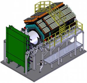 A schematic of the MINERvA detector