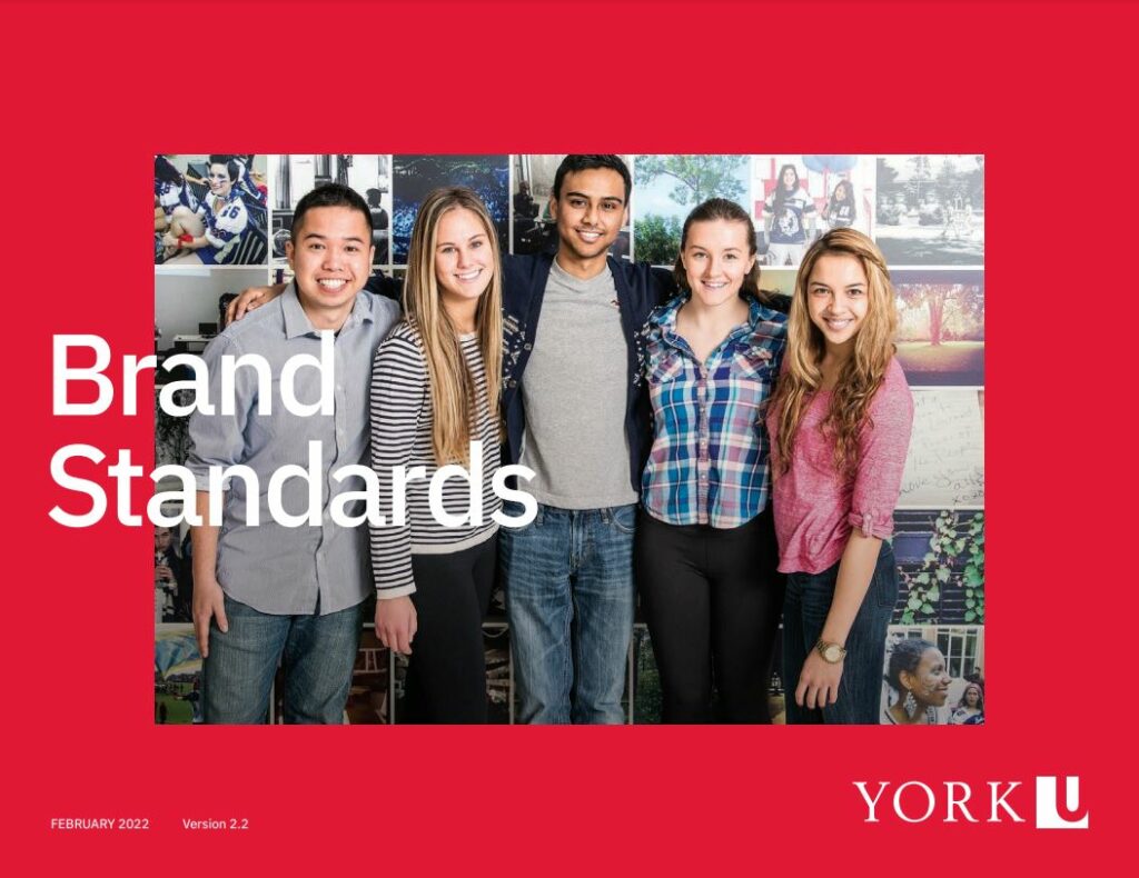 York University Brand Standards Cover Page