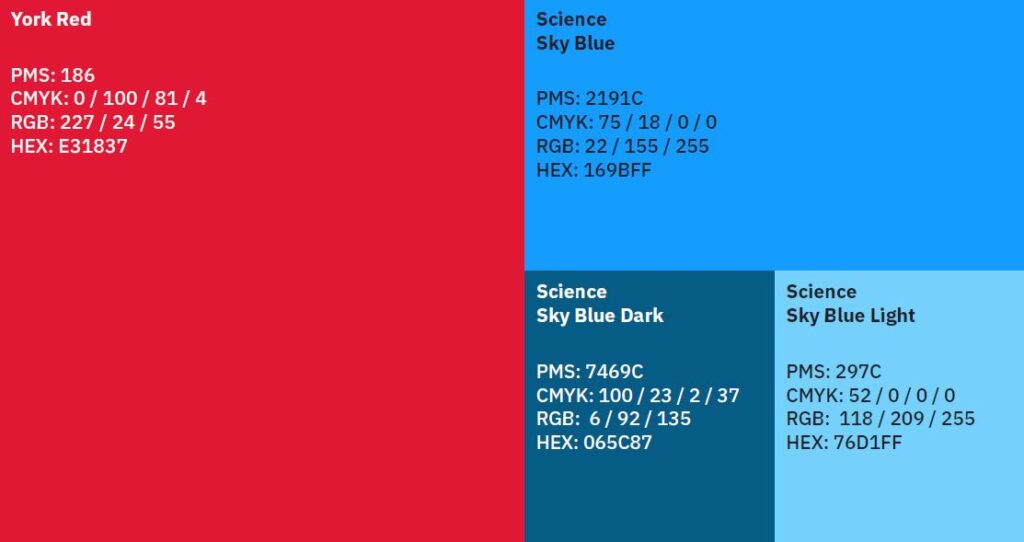 York Science Colour Palette