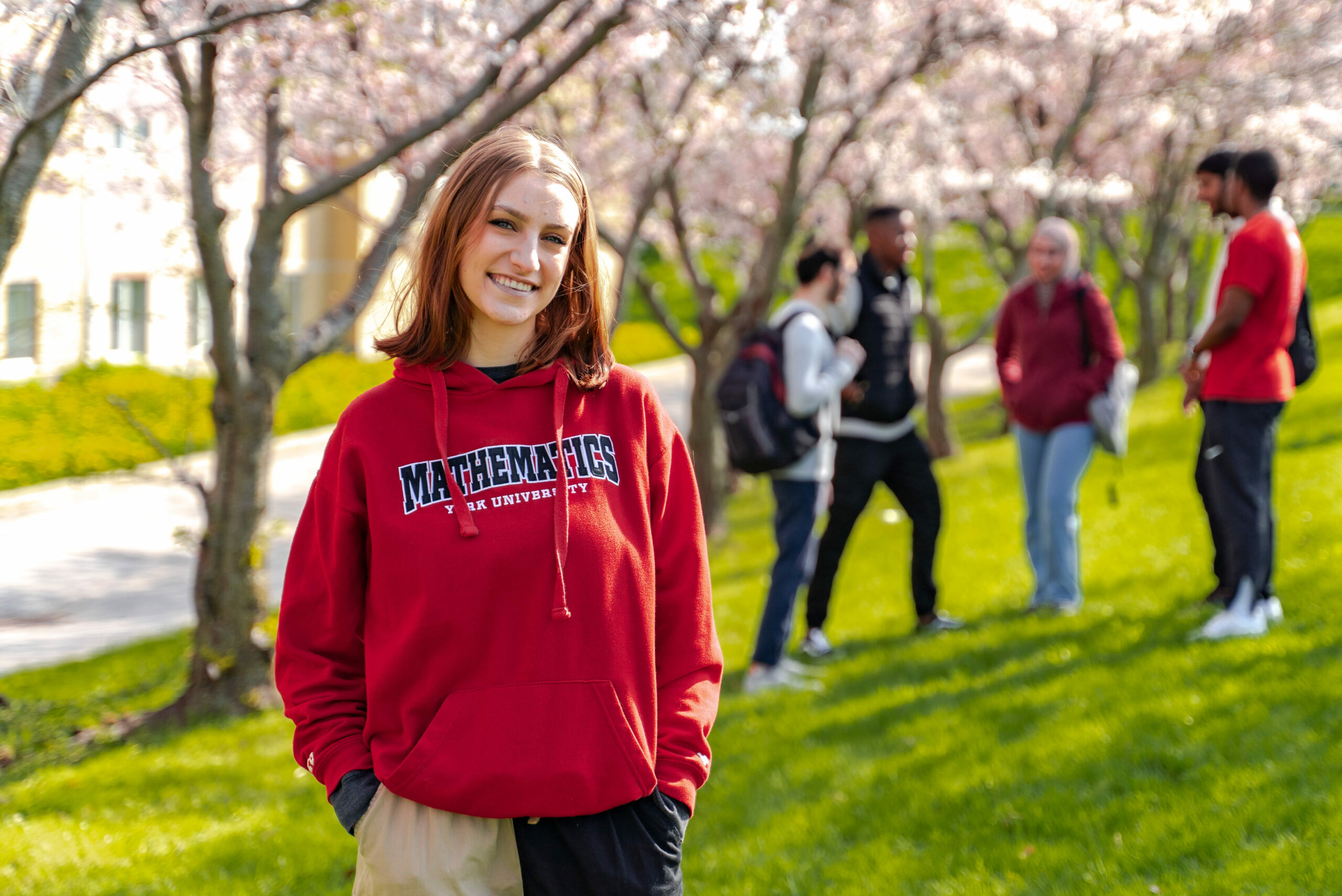 York student standing outside