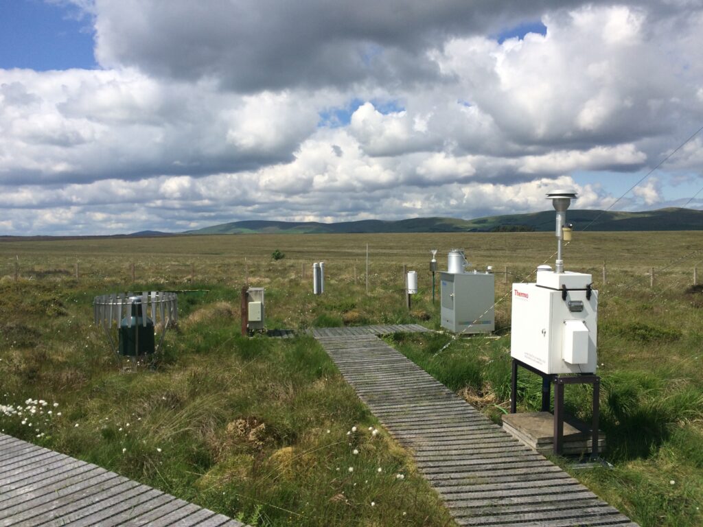 The Auchencorth Moss air quality monitoring station in Scotland. 