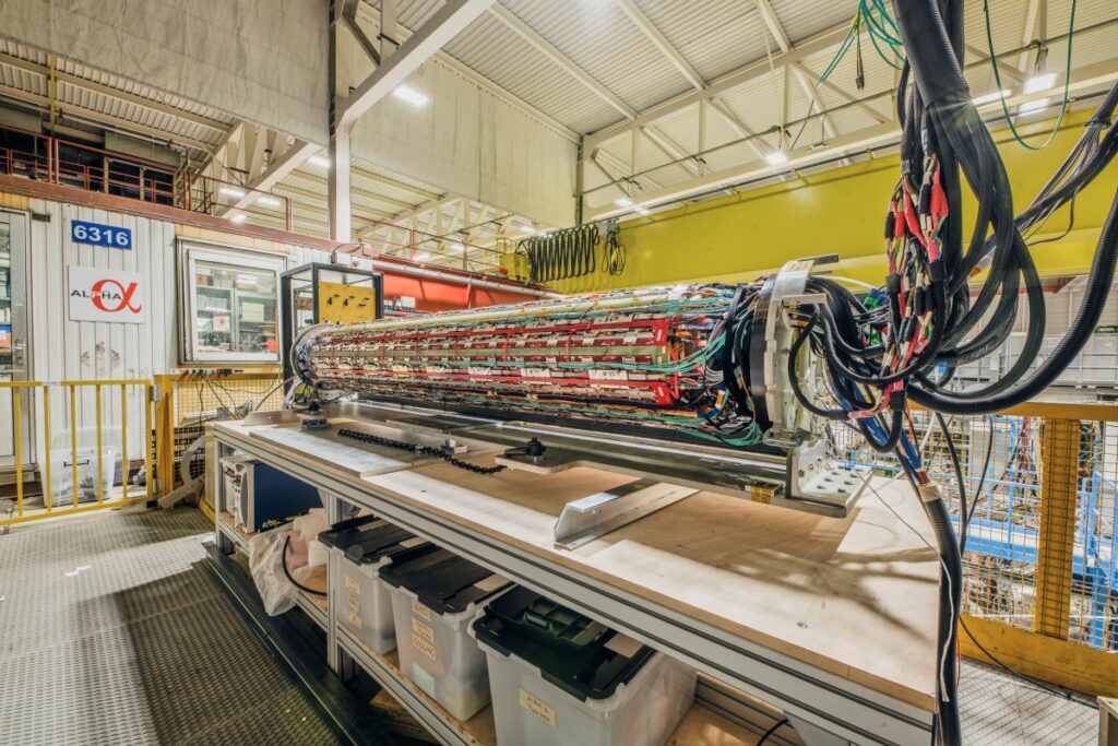 The rTPC on the bench at CERN before being installed in ALPHA-g.