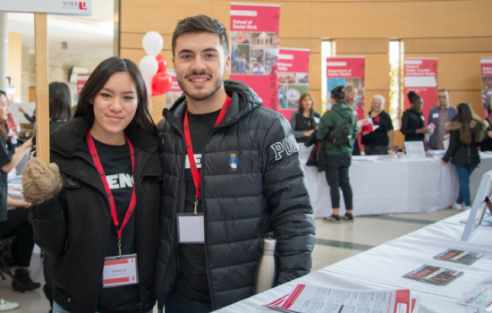 York students at an event