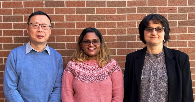 The information technology team photo (left to right): Steven Chen, Kalpita Wagh and Violeta Gotcheva.