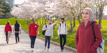 York students walking outside