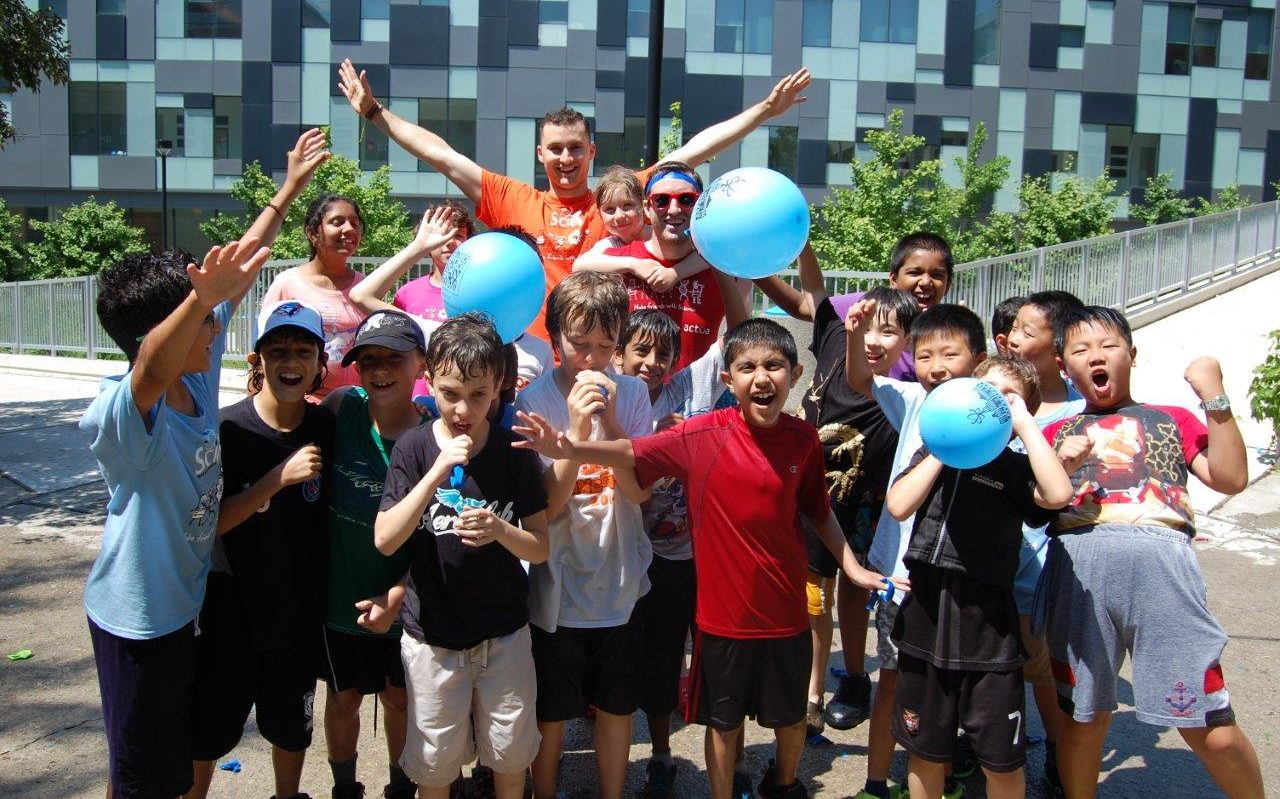 A group of children at summer camp