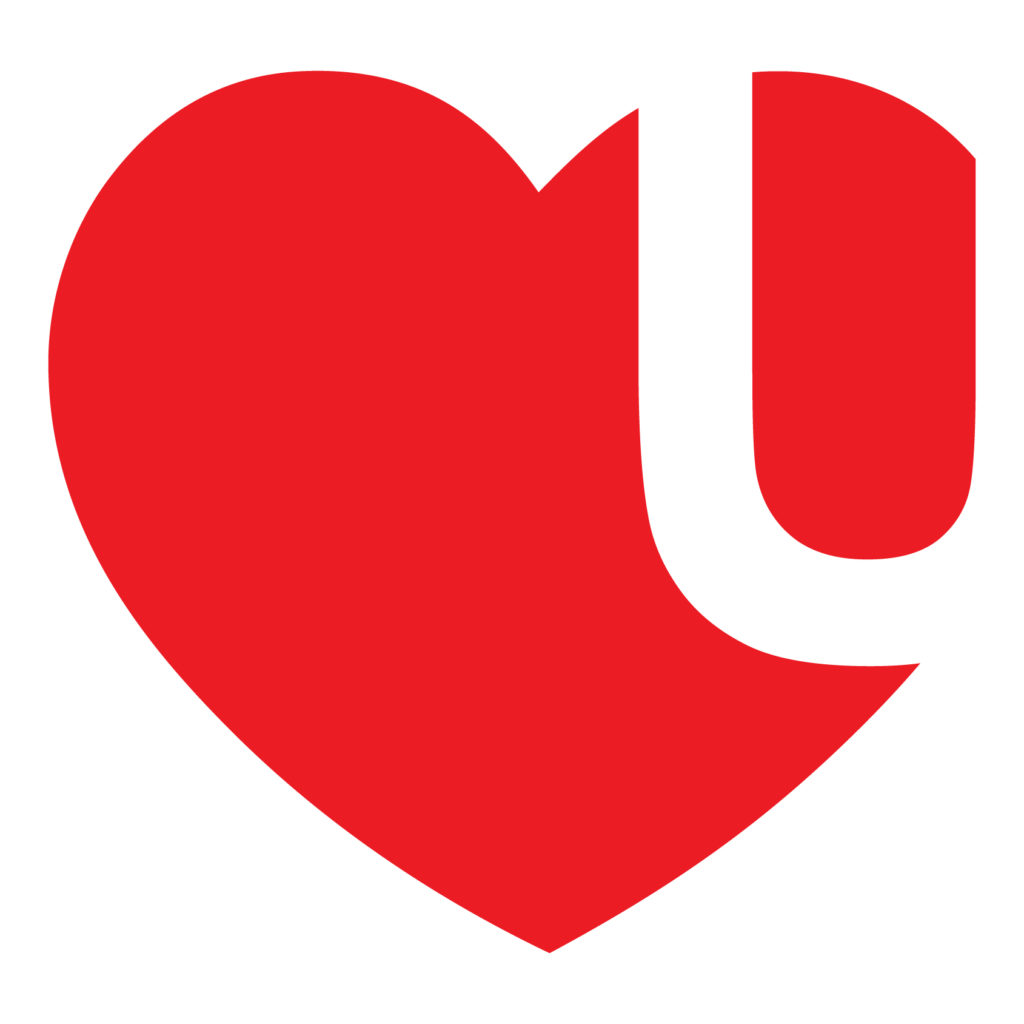 The York University Spirit Logo - a bright red heart with a U shape cut out of the right side.