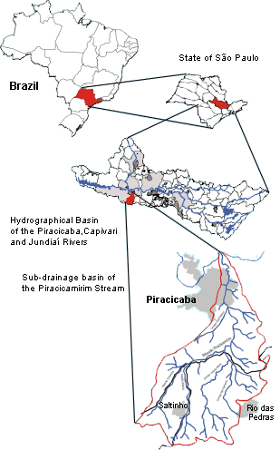 Location of the Piracicamirim Stream Watershed