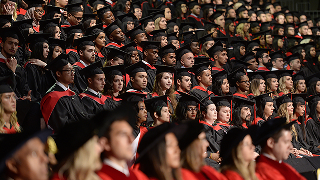 Graduates at convocation