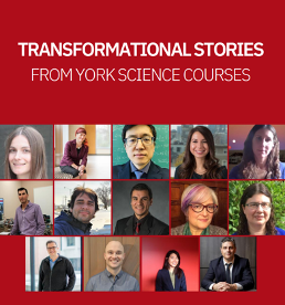 A collage of York University Science instructors who have submitted transformational stories in their teaching