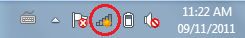 Screenshot of wifi icon in the system tray