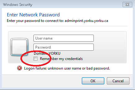 Screenshot of dialog box requesting username and password
