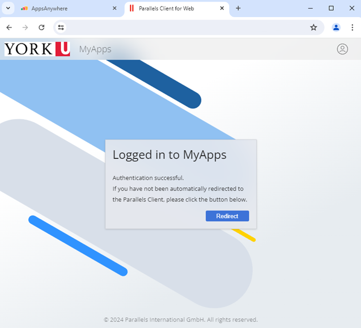 Redirect button