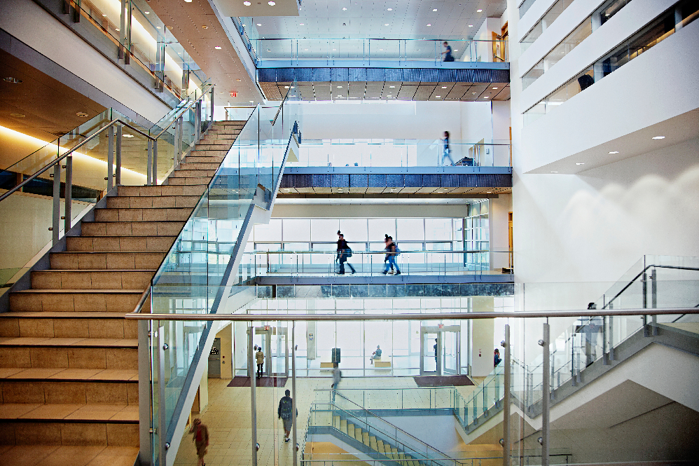 Stairs in the Victor Philip Dahdaleh Building 