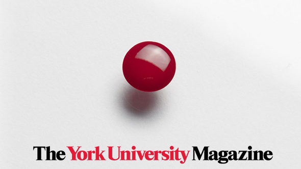 blood drop and york university magazine
