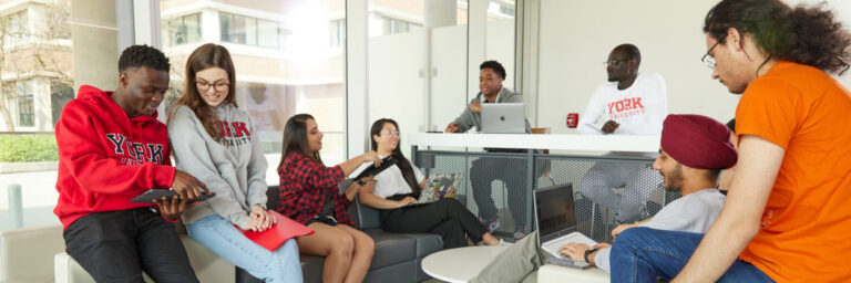 Students in the Second Student Centre at York's Keele Campus