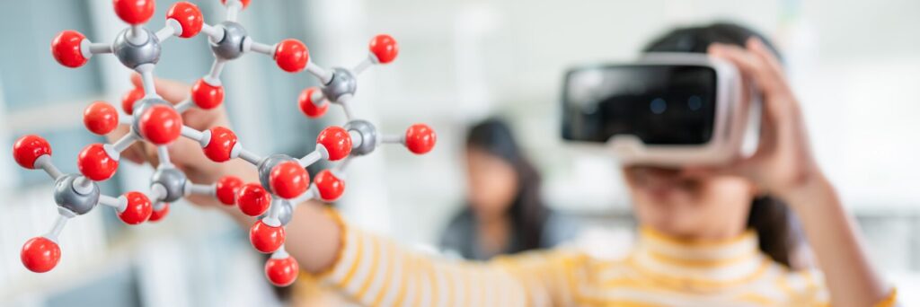 VR headset science student