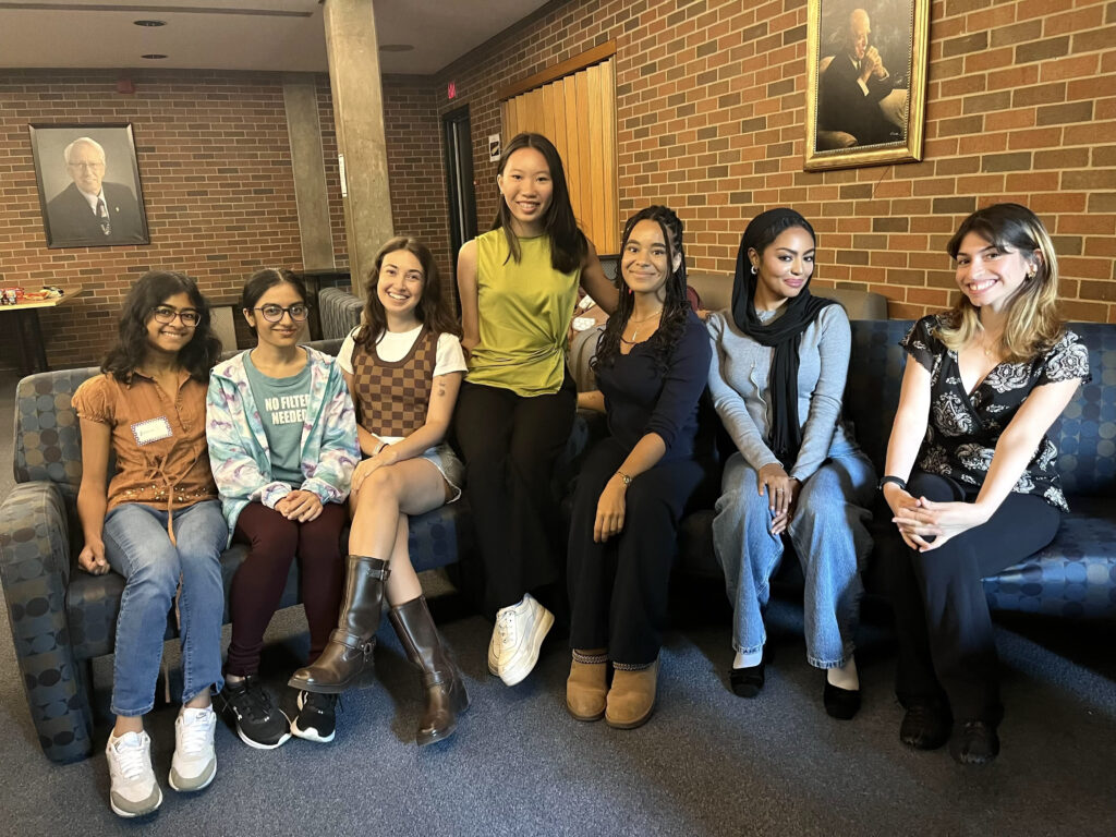 Students at The Nest’s Opening Circle at McLaughlin College, where the student-led initiative launched its first event to explore climate emotions and collective action.